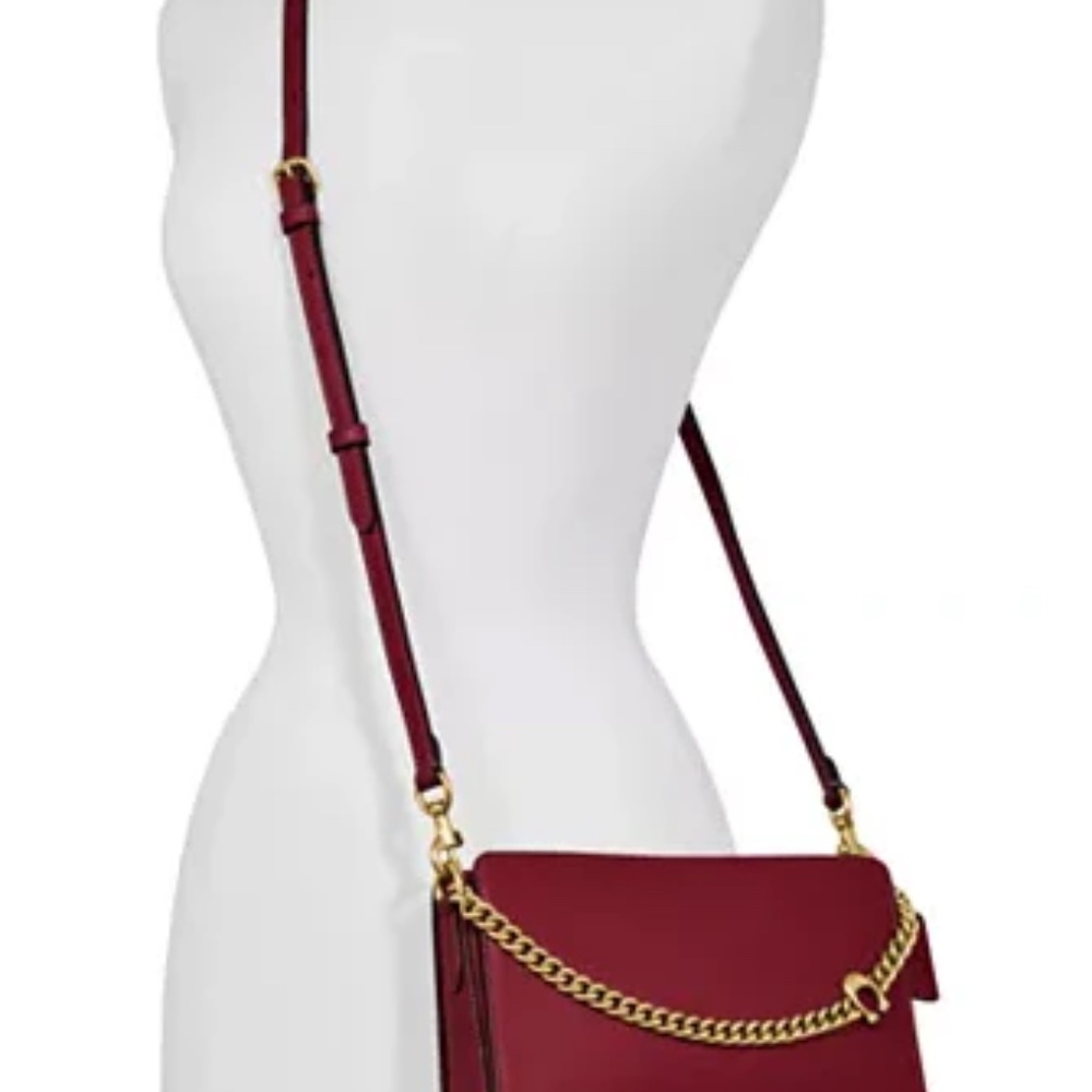 Coach crossbody in dark red